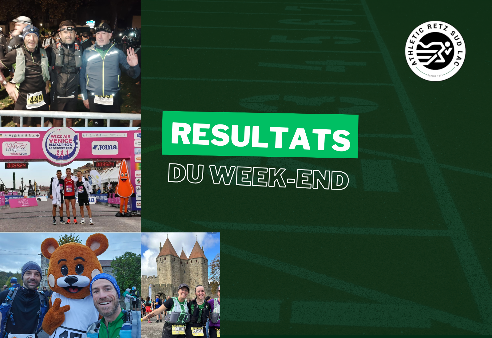 Résultats du week-end du 25 et 26 Octobre